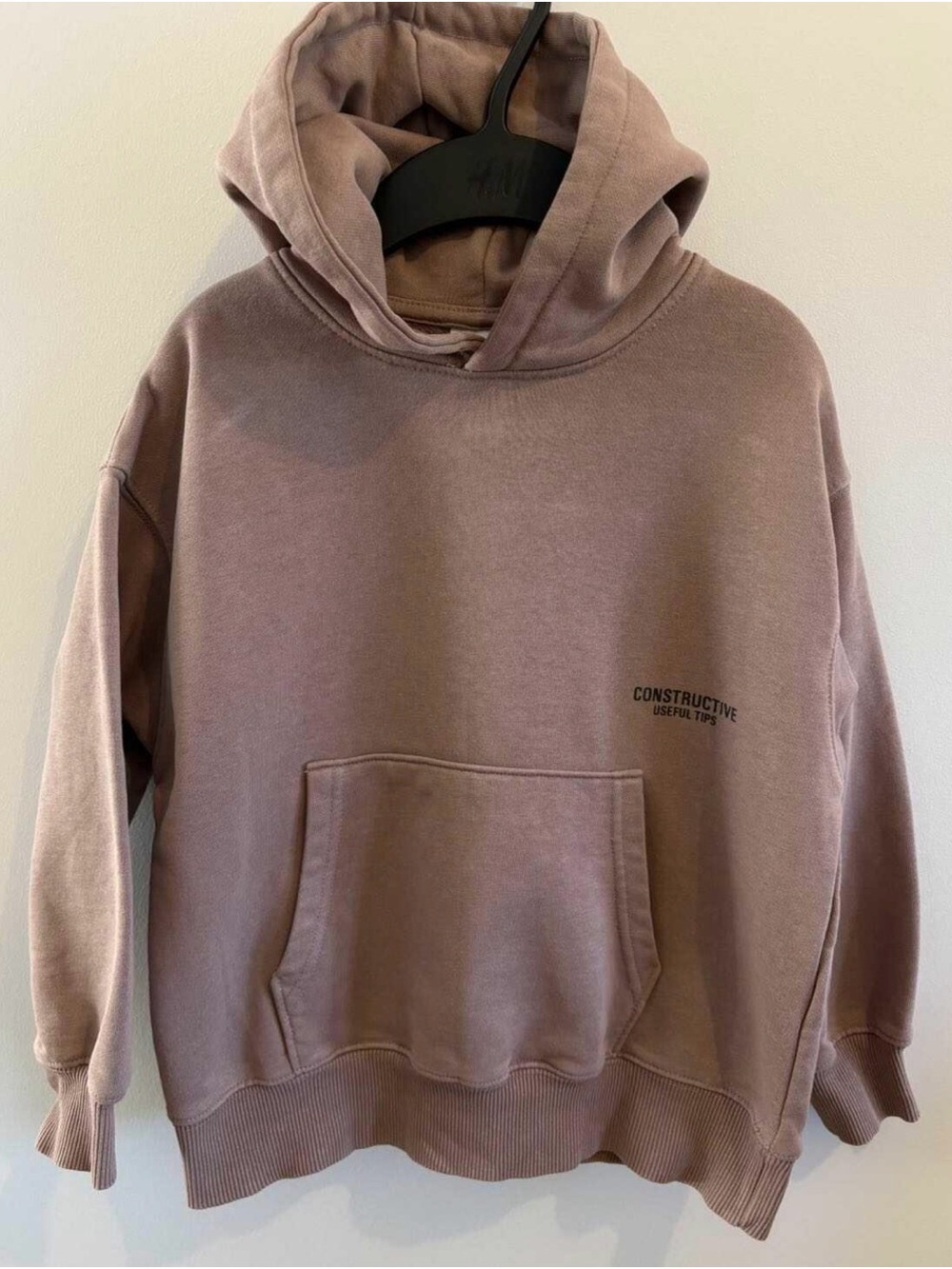 Zara Dusty Mauve 'Constructive' Kids Hoodie